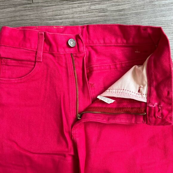 NWT Vintage 90s Lee Poppy Pink Tapered Leg High Waisted Denim Jeans Size 5 - Picture 5 of 6